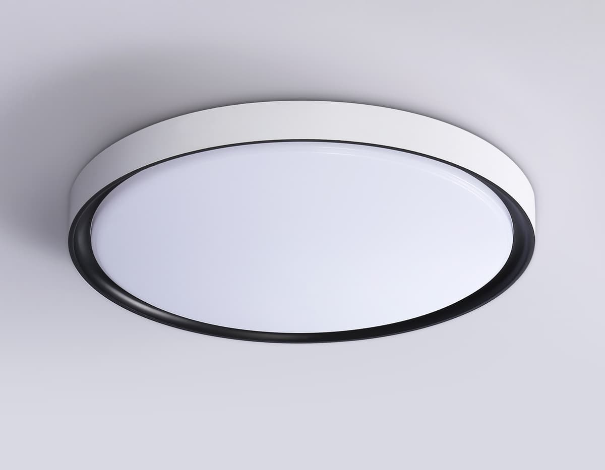 FZ1247 WH/BK белый/черный IP54 20W 5000K D300*60 (Без ПДУ)