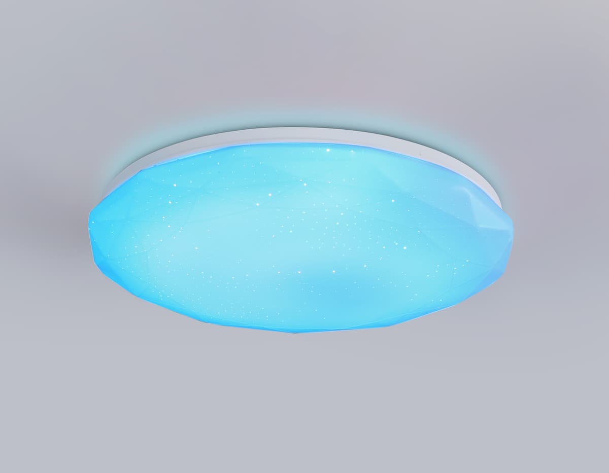 FZ417 WH белый IP20 46W 3000K-6500K+RGB D380*60 (ПДУ ИК)