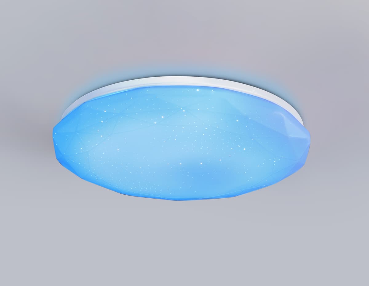 FZ417 WH белый IP20 46W 3000K-6500K+RGB D380*60 (ПДУ ИК)