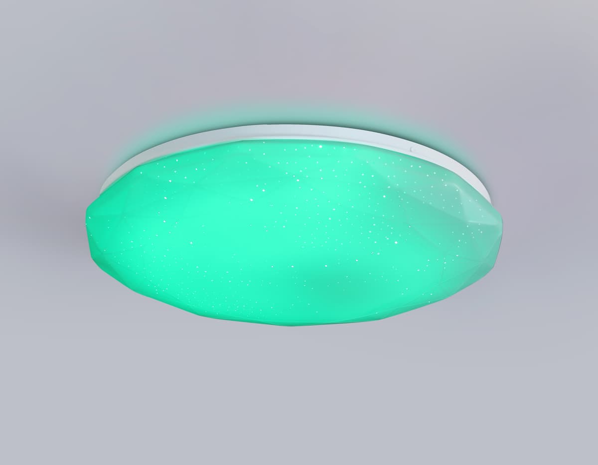 FZ417 WH белый IP20 46W 3000K-6500K+RGB D380*60 (ПДУ ИК)