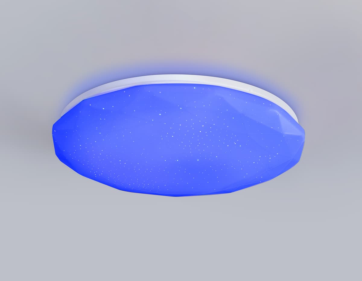 FZ417 WH белый IP20 46W 3000K-6500K+RGB D380*60 (ПДУ ИК)