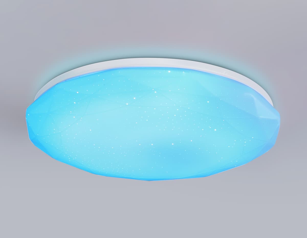 FZ418 WH белый IP20 66W 3000K-6500K+RGB D480*65 (ПДУ ИК)