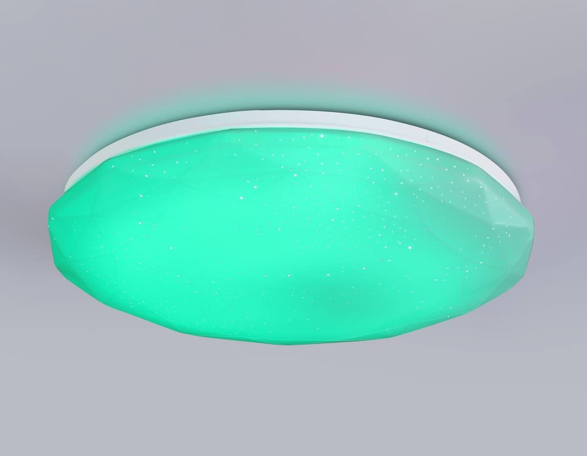 FZ418 WH белый IP20 66W 3000K-6500K+RGB D480*65 (ПДУ ИК)