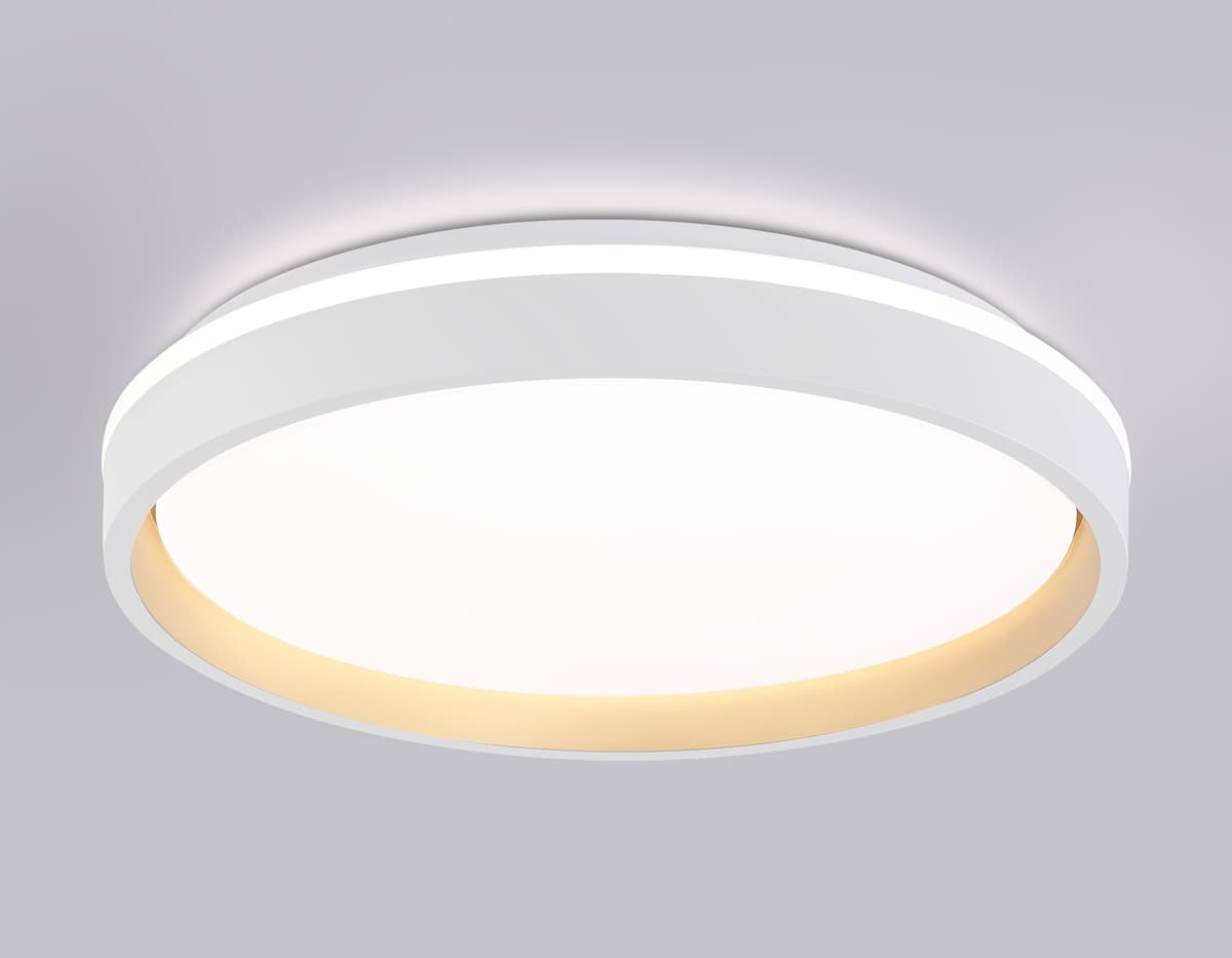 FZ607 WH/GD белый/золото IP20 66W 3000K-6500K+RGB D490*85 (ПДУ ИК)