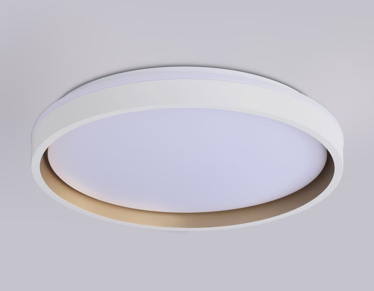 FZ607 WH/GD белый/золото IP20 66W 3000K-6500K+RGB D490*85 (ПДУ ИК)