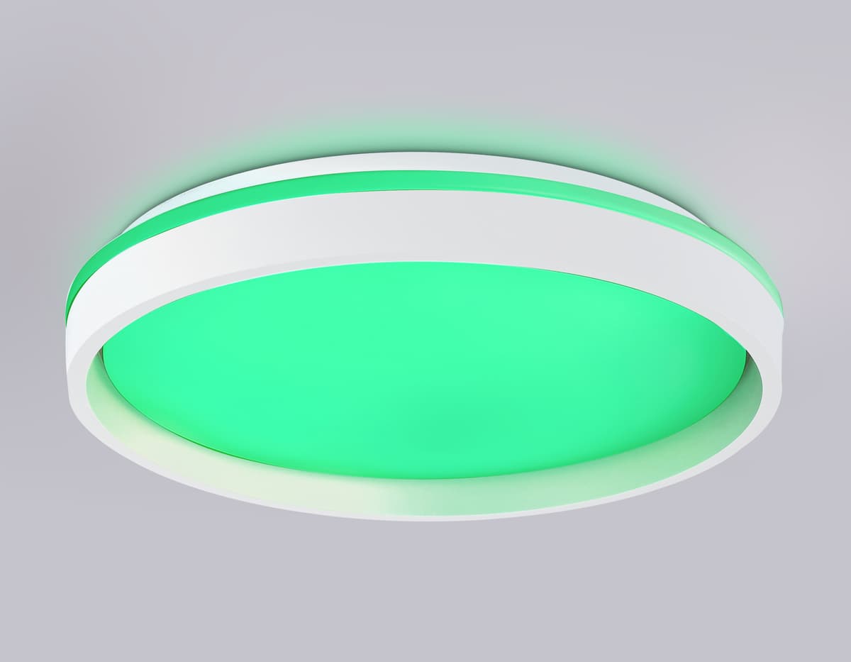 FZ607 WH/GD белый/золото IP20 66W 3000K-6500K+RGB D490*85 (ПДУ ИК)