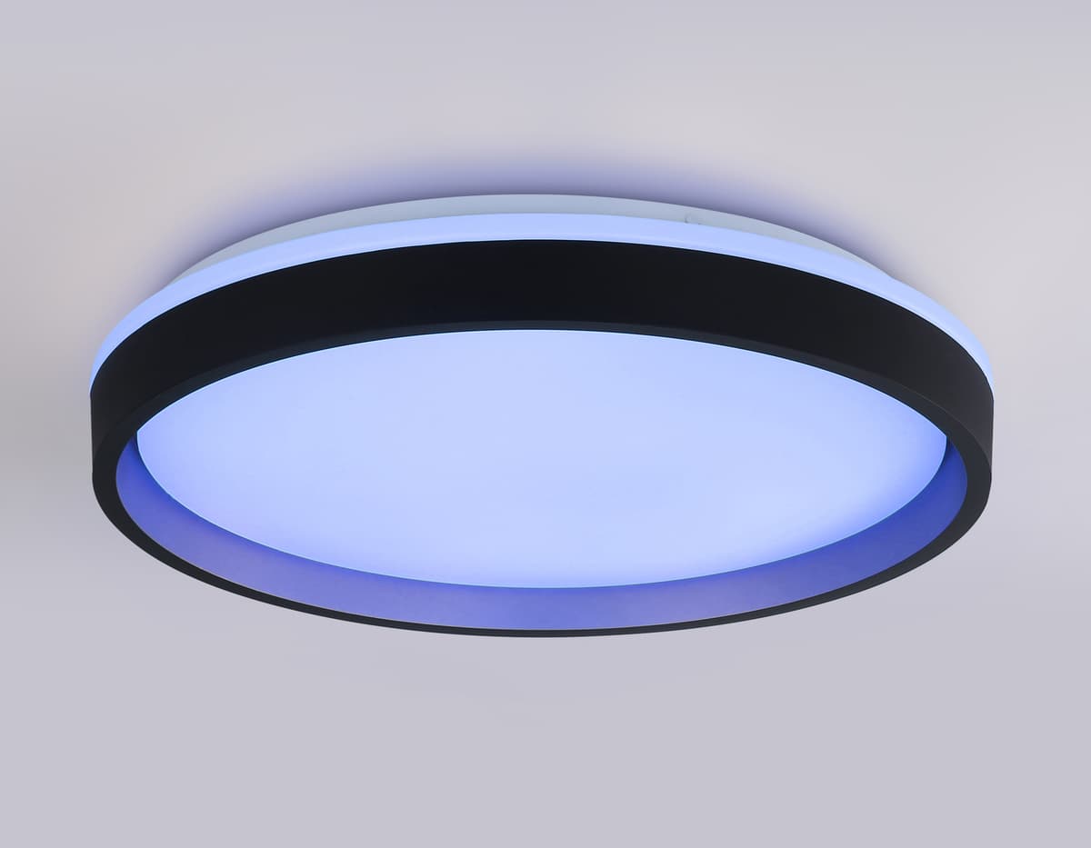 FZ610 BK/GD черный/золото IP20 66W 3000K-6500K+RGB D490*85 (ПДУ ИК)