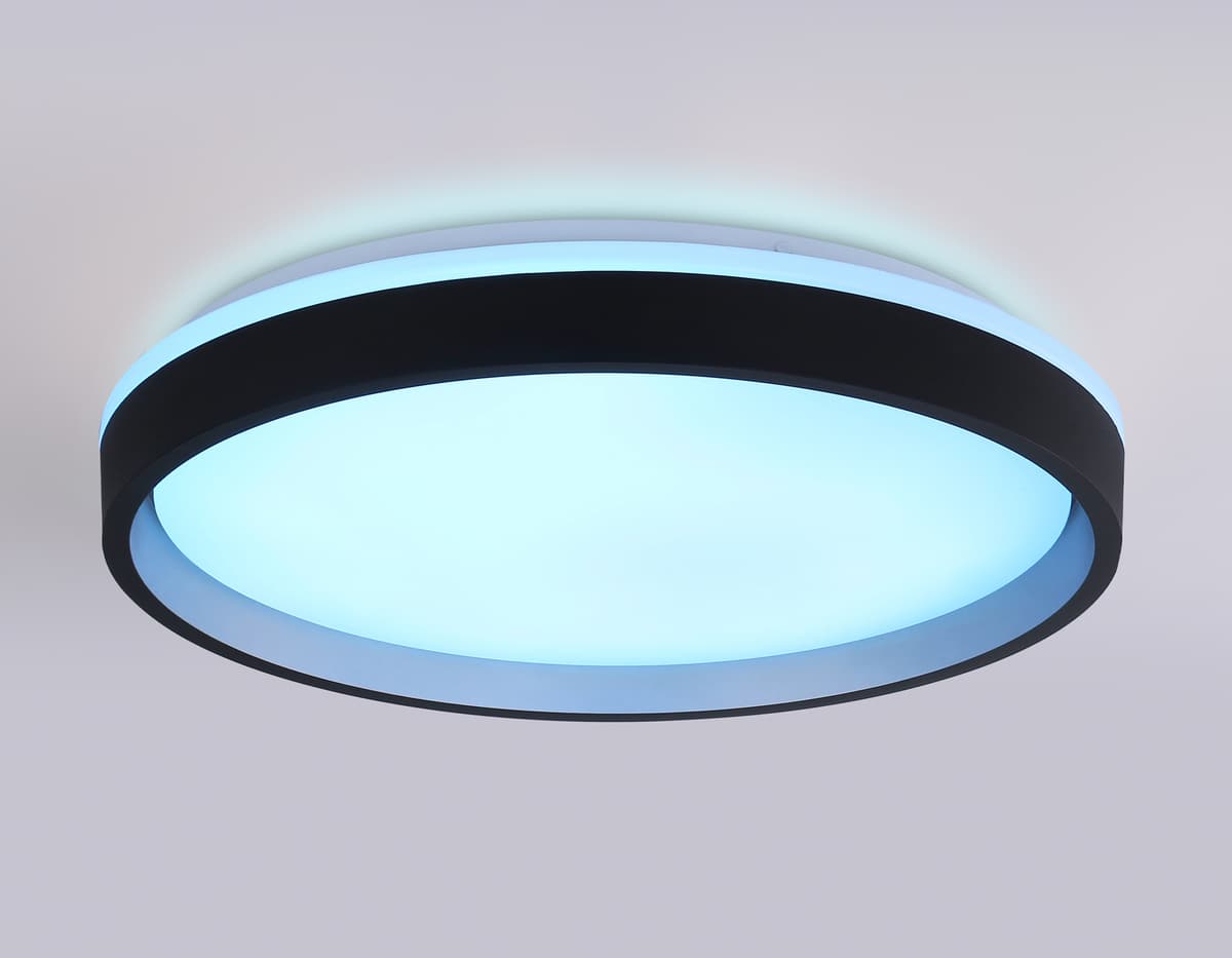 FZ610 BK/GD черный/золото IP20 66W 3000K-6500K+RGB D490*85 (ПДУ ИК)