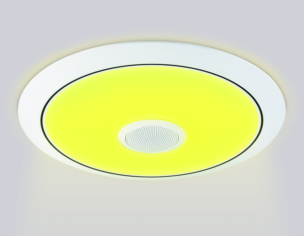 FZ710 WH белый IP20 40W 3000-6500K+RGB Music 370*56 (ПДУ ИК)