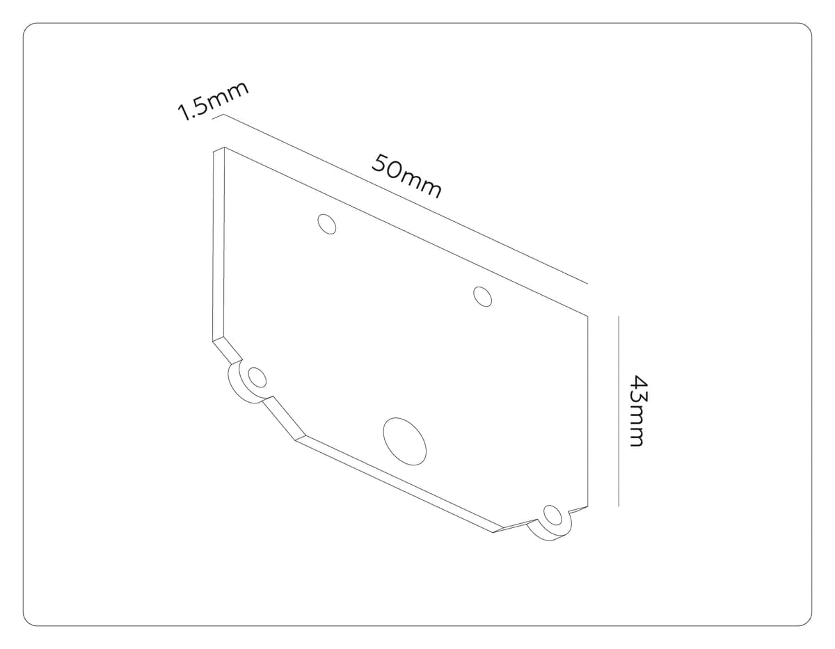 GL1990 BK черный 50*43*1,5 2шт