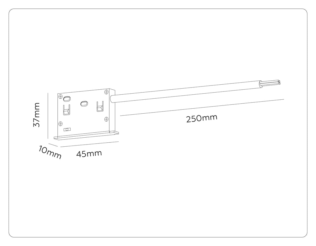 GL2025 BK черный IP20 48V 45*10*37