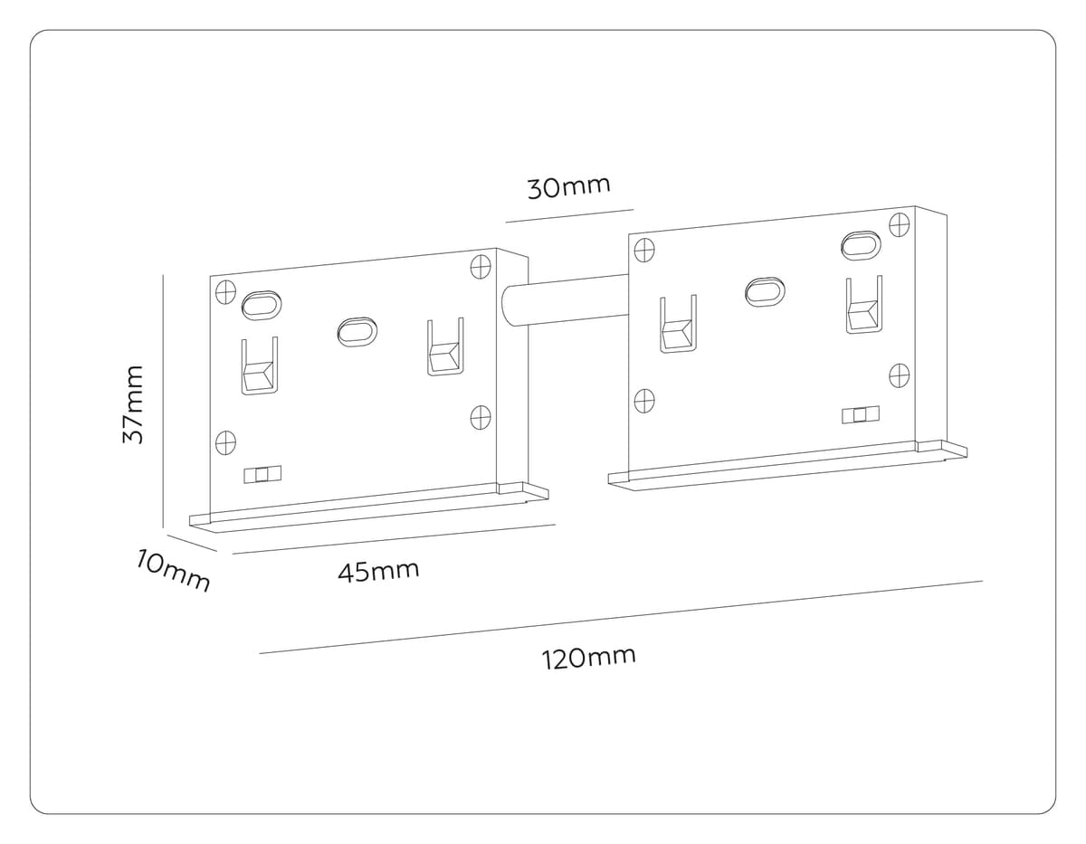 GL2030 BK черный IP20 48V 120*10*37