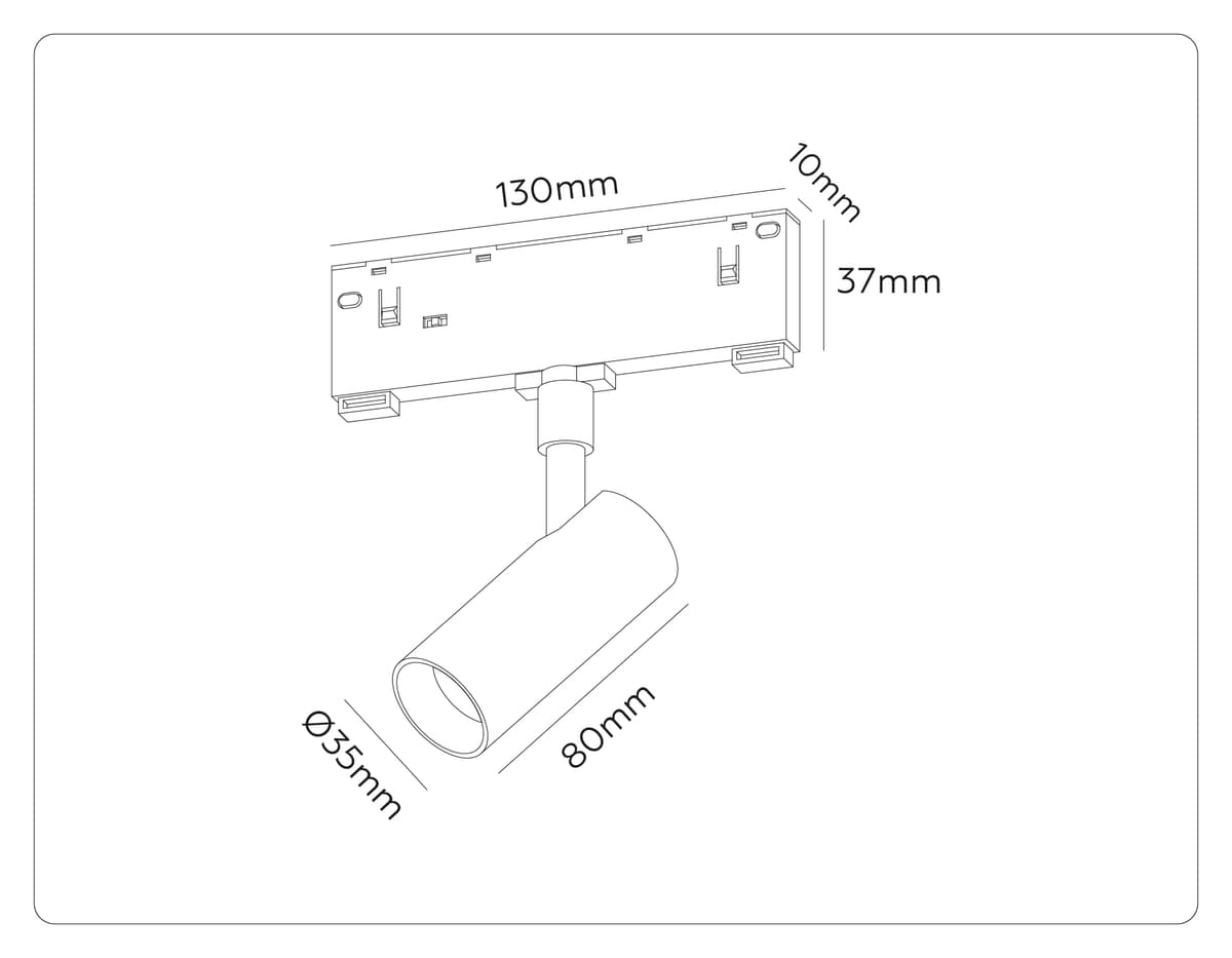 GL2301 BK черный IP20 6W 3CCT 3000/4200/6400K 48V D35*80