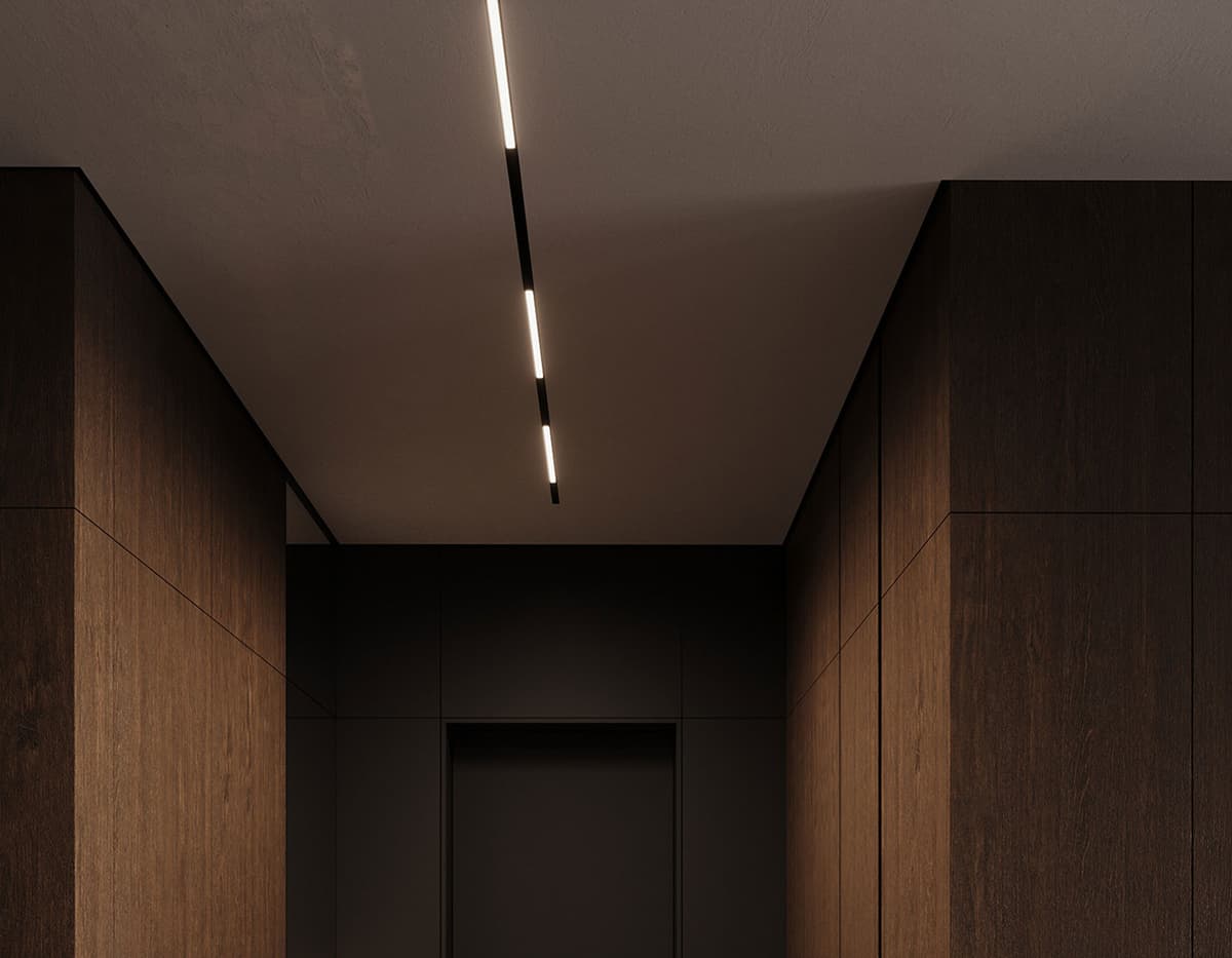 GL2320 BK черный IP20 10W 3CCT 3000/4200/6400K 48V 200*10*37