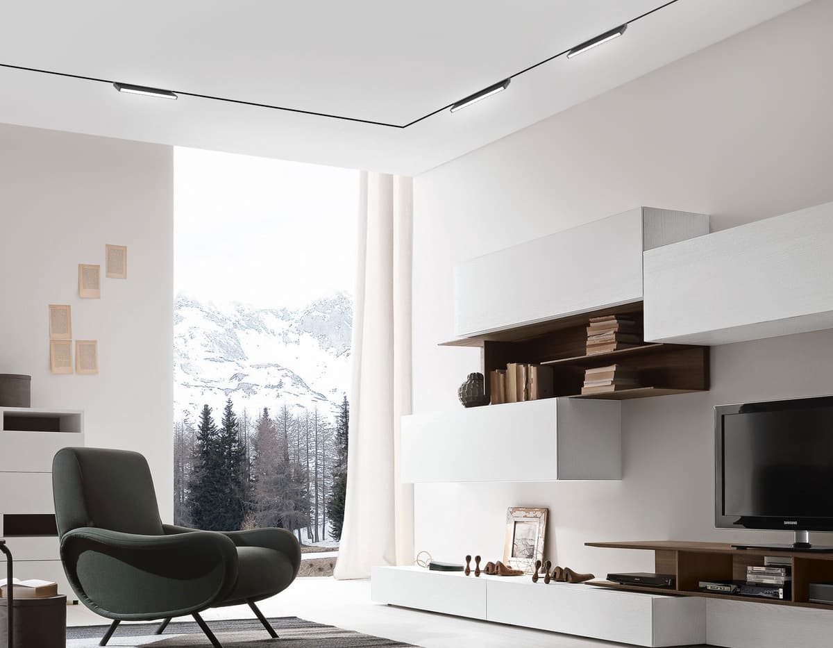 GL2350 BK черный IP20 10W 3CCT 3000/4200/6400K 48V 200*10*73