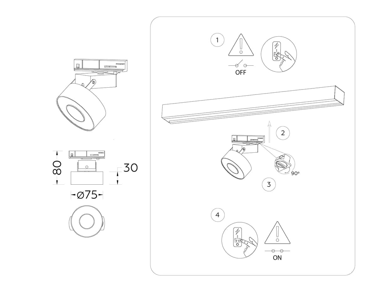 GL6863 BK черный LED 10W 4200K D75*80