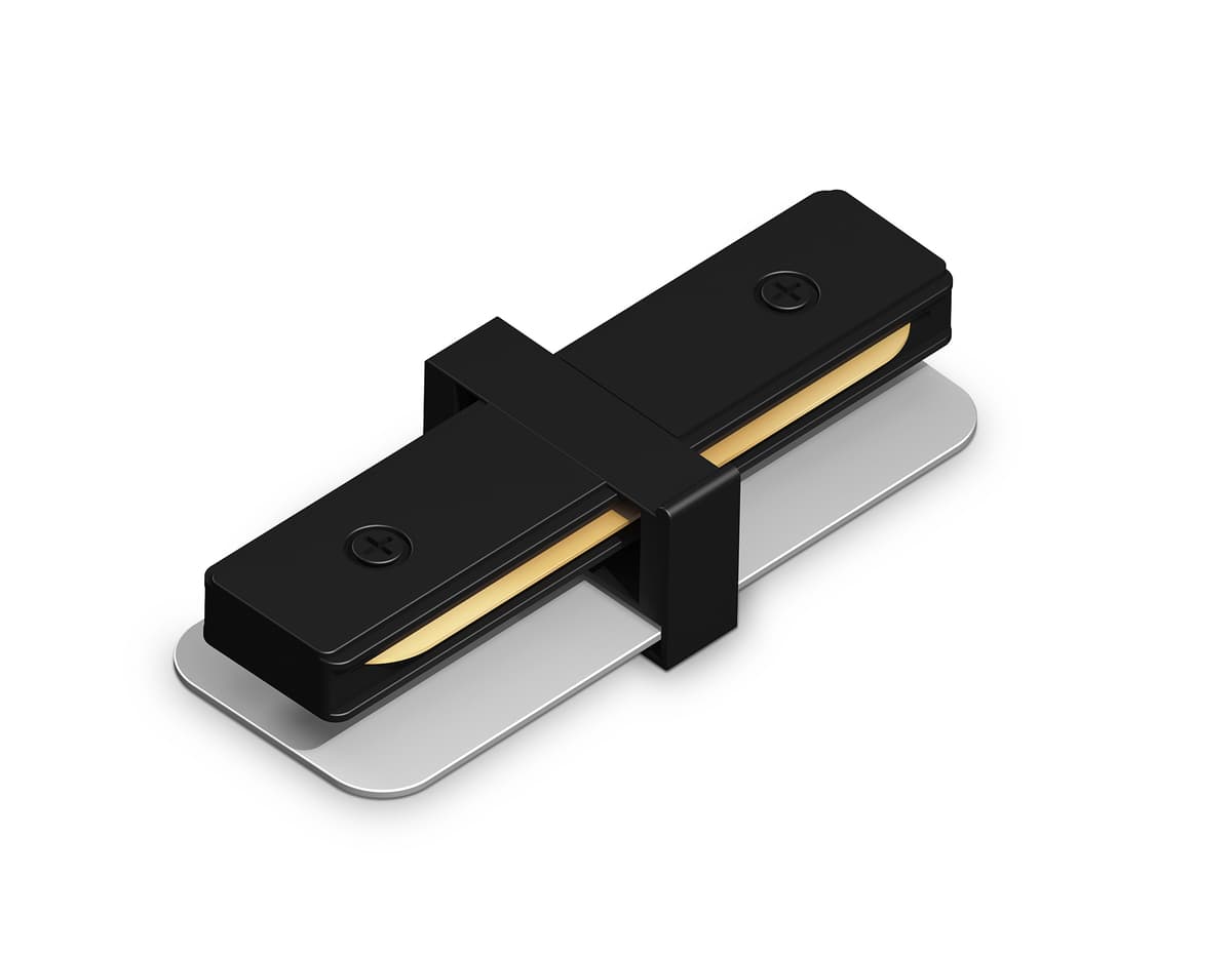 GL7160 BK черный матовый коннектор прямой для однофазного шинопровода Standard 220V NEW 79*35*20