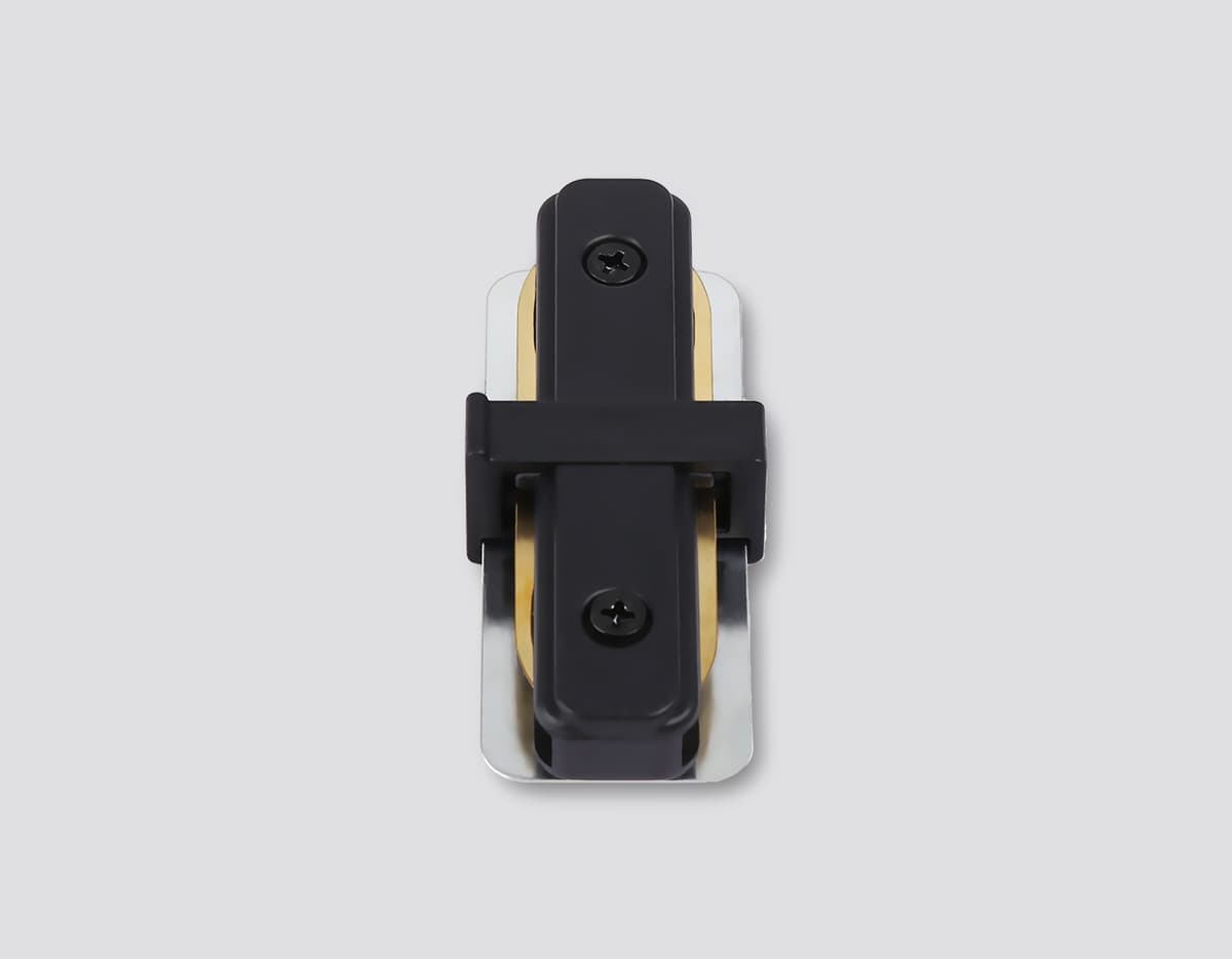 GL7160 BK черный матовый коннектор прямой для однофазного шинопровода Standard 220V NEW 79*35*20