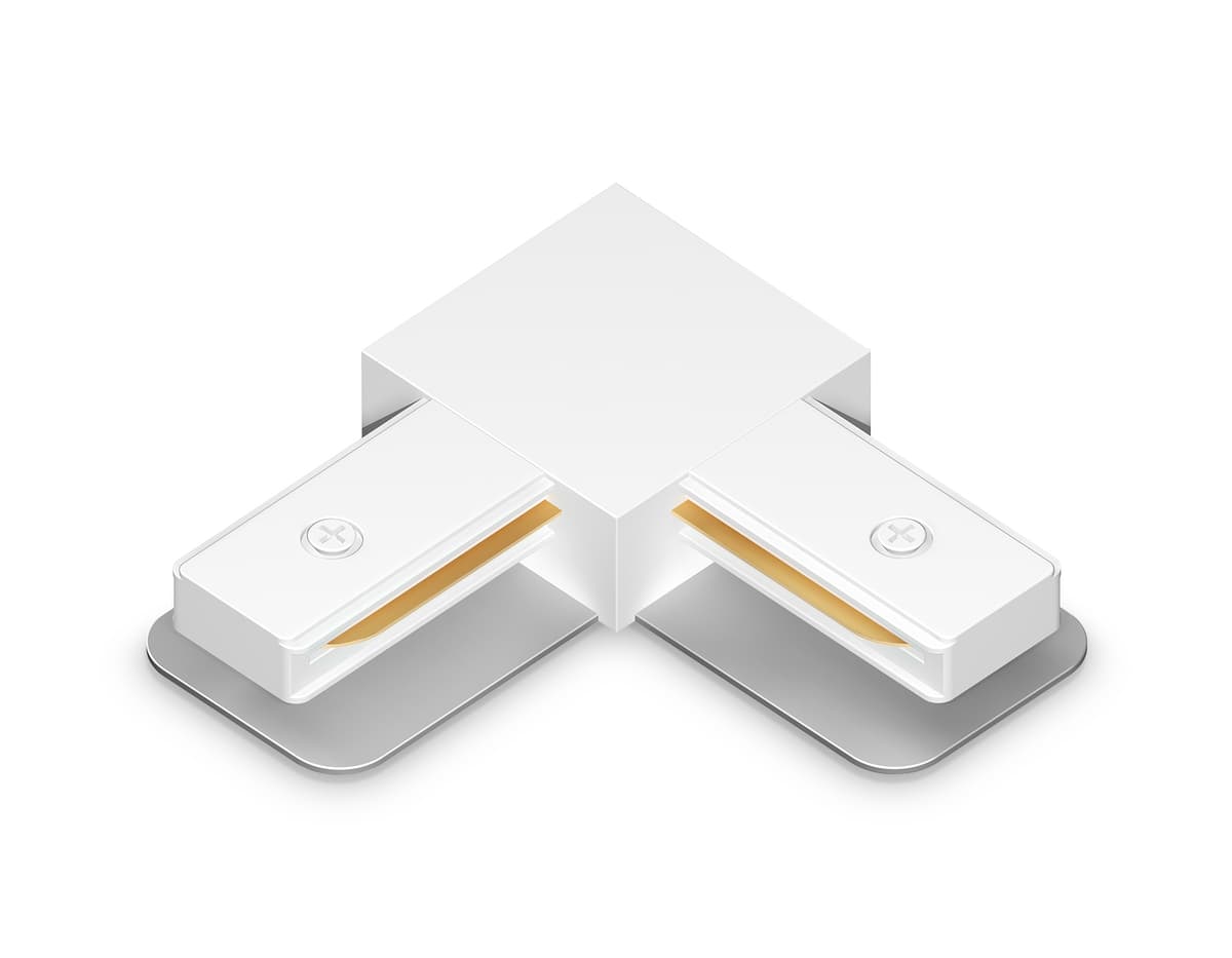 GL7163 WH белый коннектор угловой для однофазного шинопровода Standard 220V NEW 70*70*20