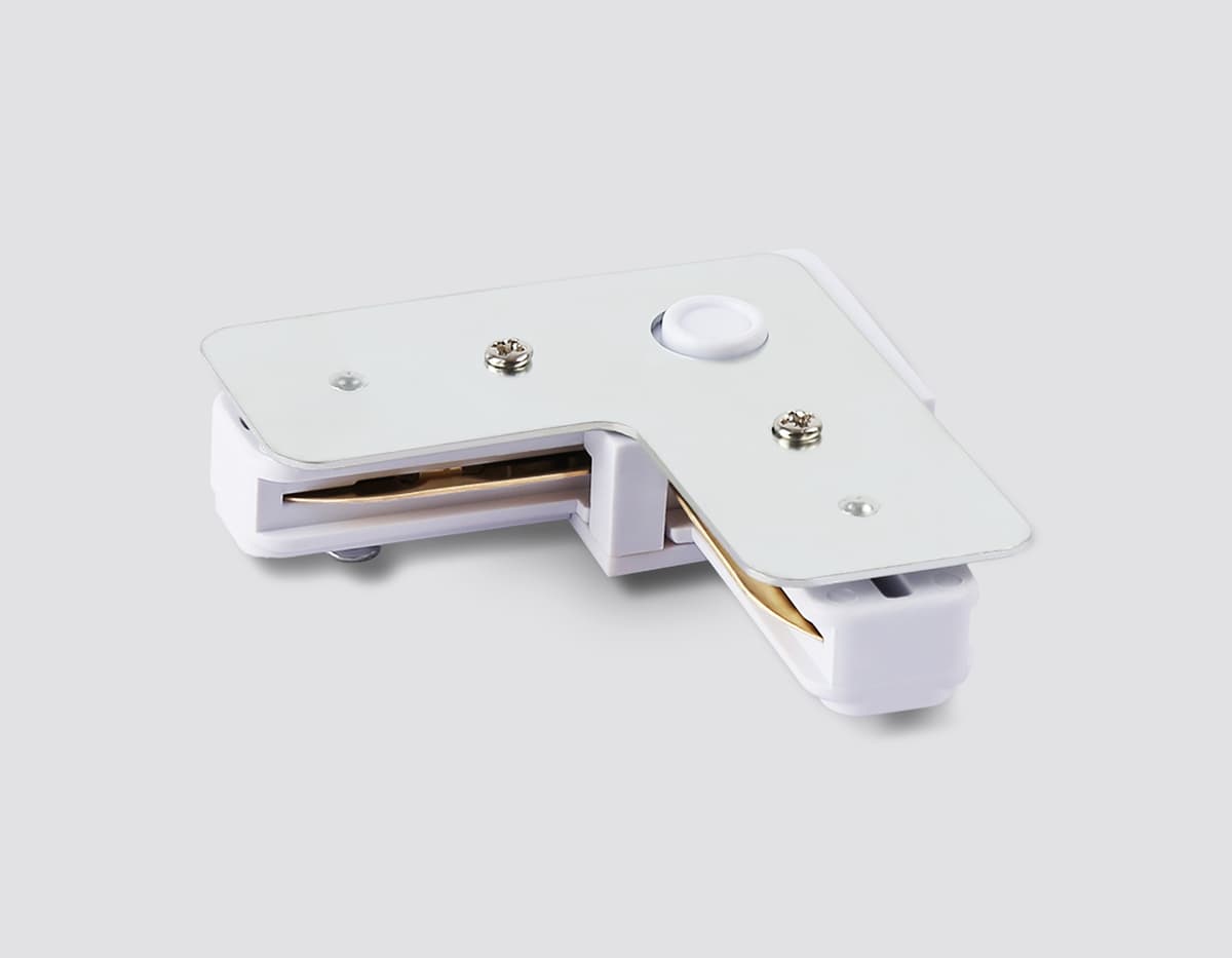 GL7163 WH белый коннектор угловой для однофазного шинопровода Standard 220V NEW 70*70*20