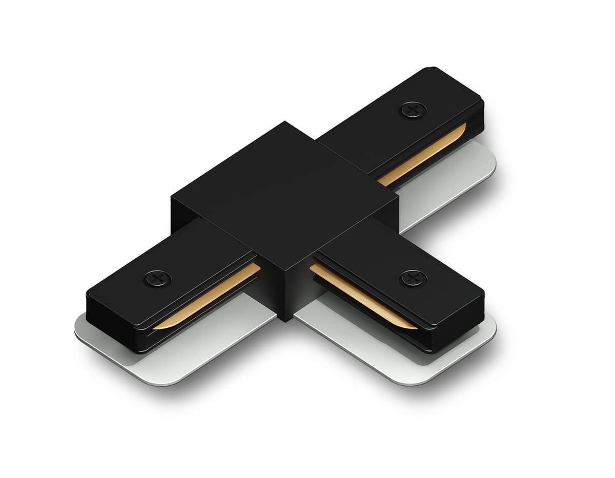 GL7168 BK черный матовый коннектор Т-образный для однофазного шинопровода Standard 220V NEW 105*70*20