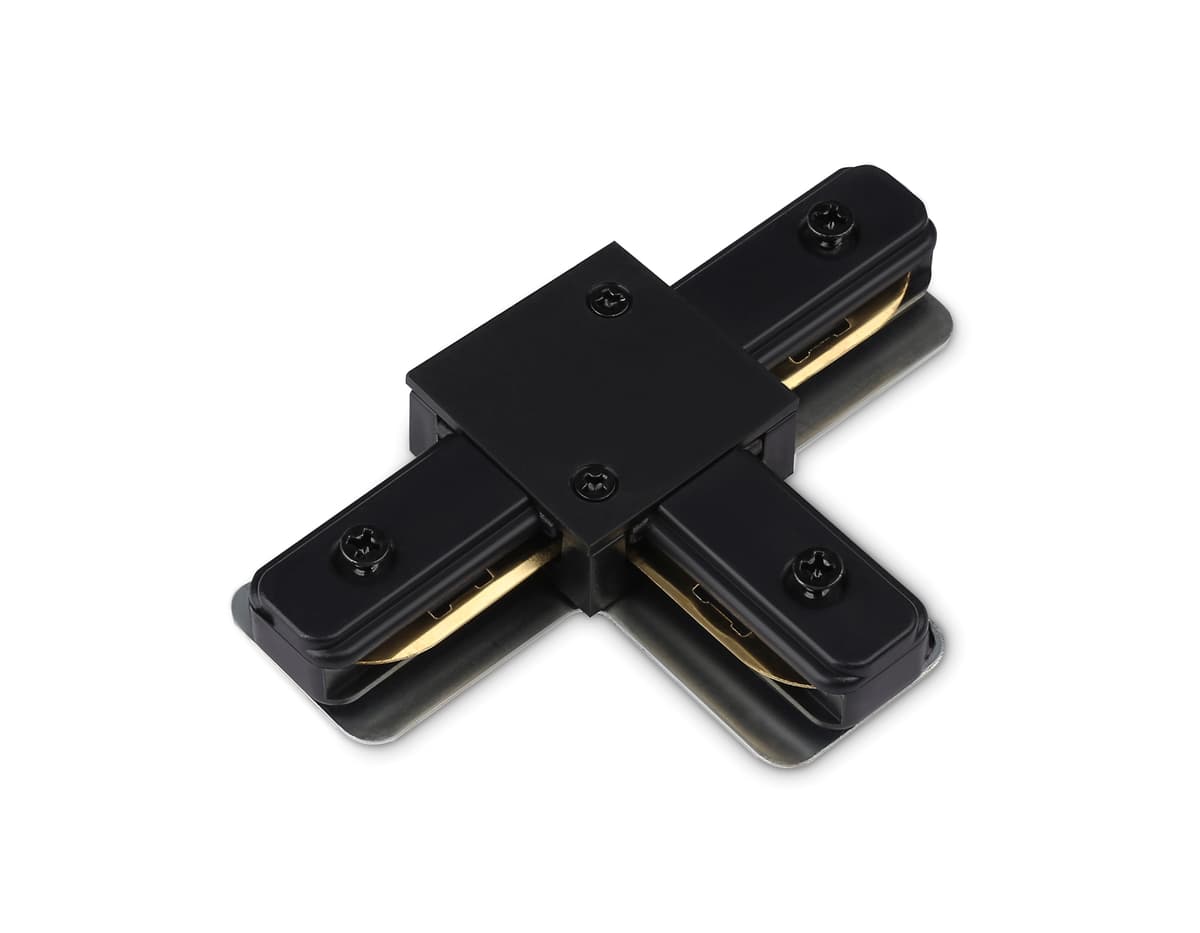 GL7168 BK черный матовый коннектор Т-образный для однофазного шинопровода Standard 220V NEW 105*70*20