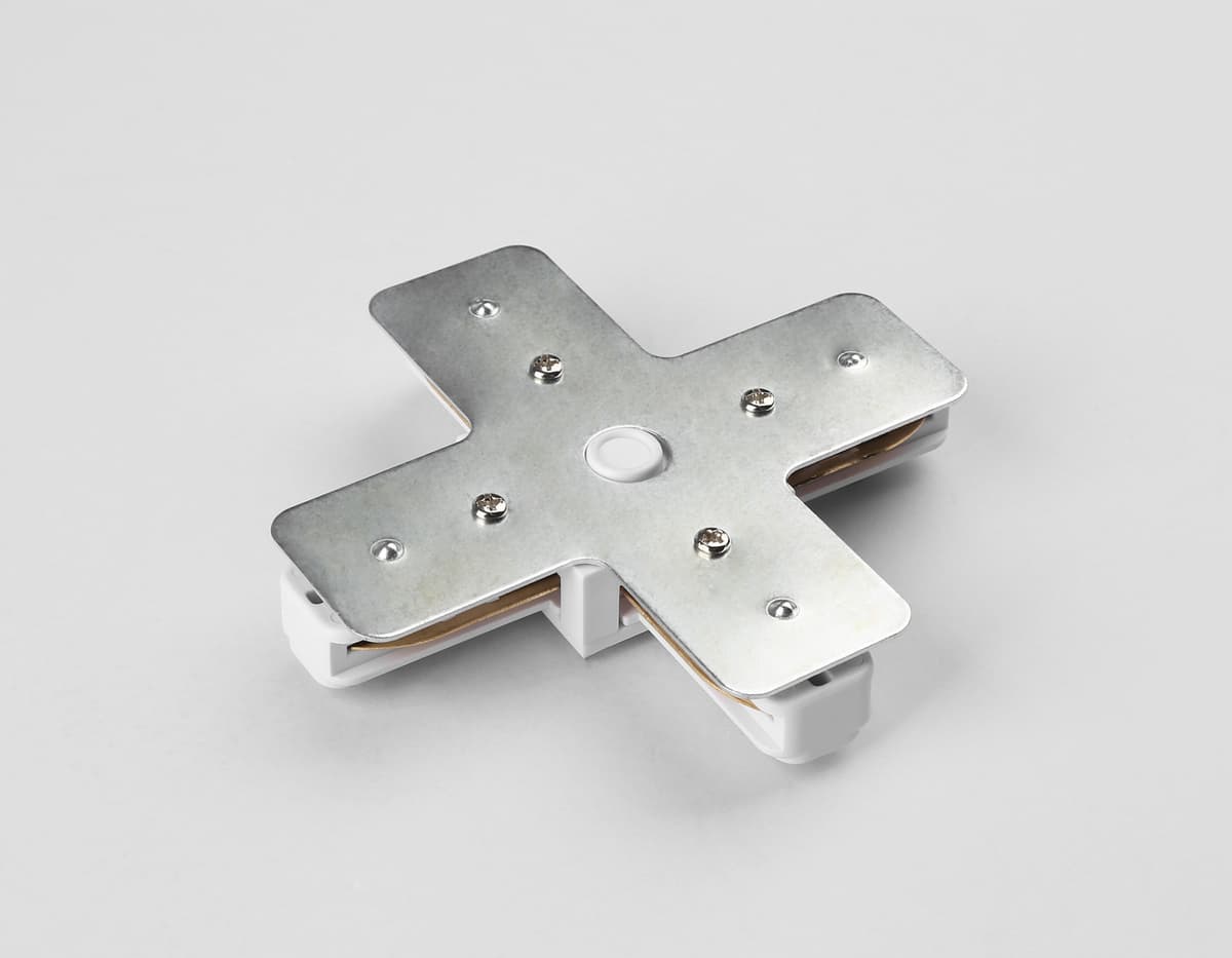 GL7171 WH белый коннектор Х-образный для однофазного шинопровода Standard 220V NEW 105*105*20