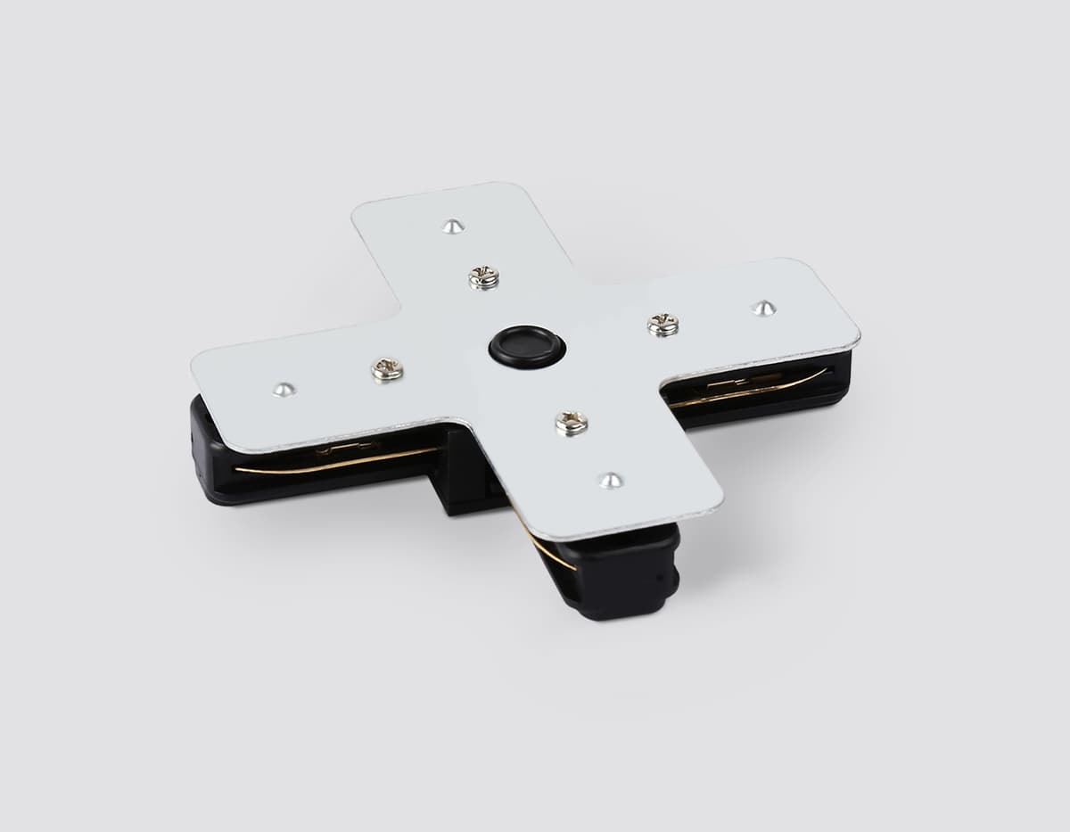 GL7172 BK черный матовый коннектор Х-образный для однофазного шинопровода Standard 220V NEW 105*105*20