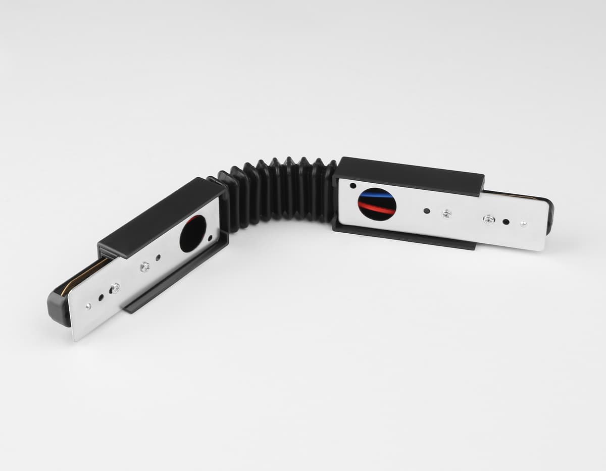 GL7176 BK черный матовый коннектор гибкий для однофазного шинопровода Standard 220V NEW 285*35*20