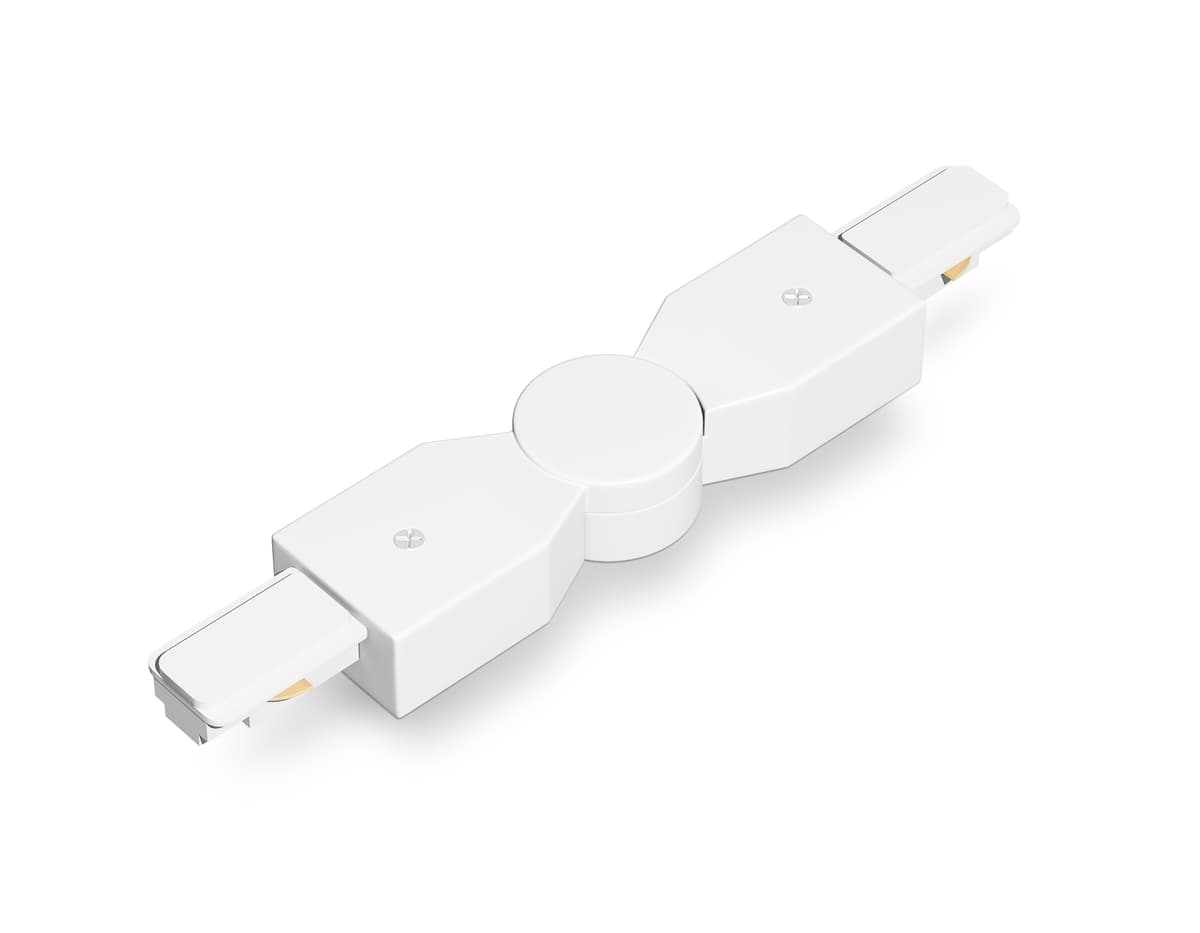 GL7179 WH белый коннектор поворотный шарнирный для однофазного шинопровода Standard 220V NEW 285*35*20