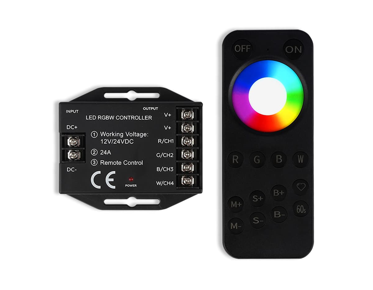 GS11461 контроллер RGBW 24A 12V 288W/ 24V 576W (ПДУ Радио 2.4G AAA)