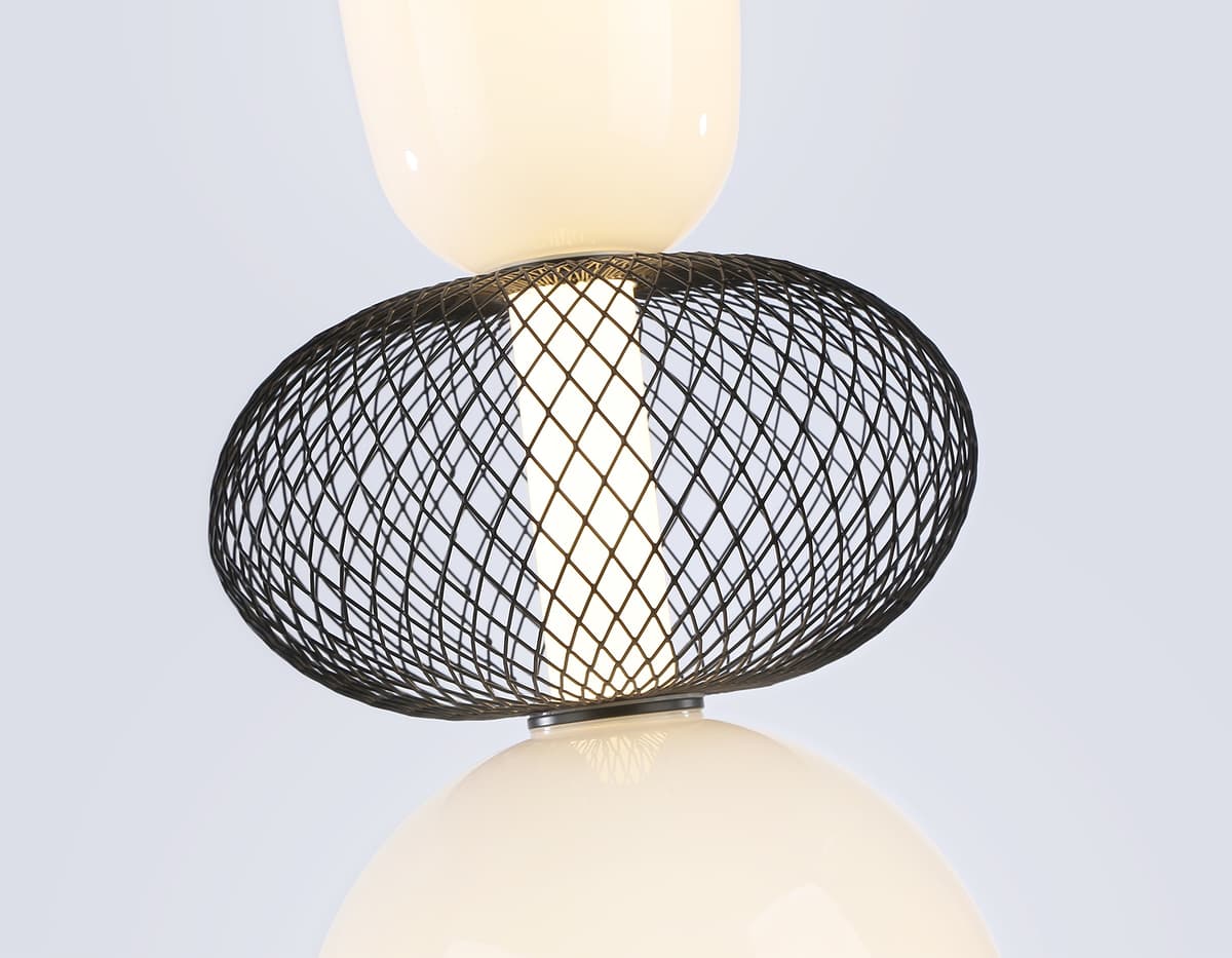 LH11008 BK/FR черный/белый матовый 24W 3000K D220*570