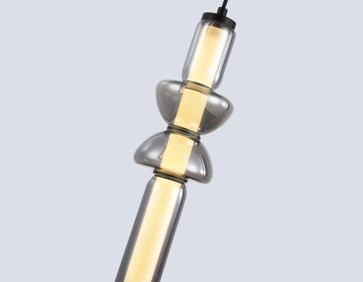 LH11026/3 BK/SM черный/дымчатый 40W 3000K D380*1720