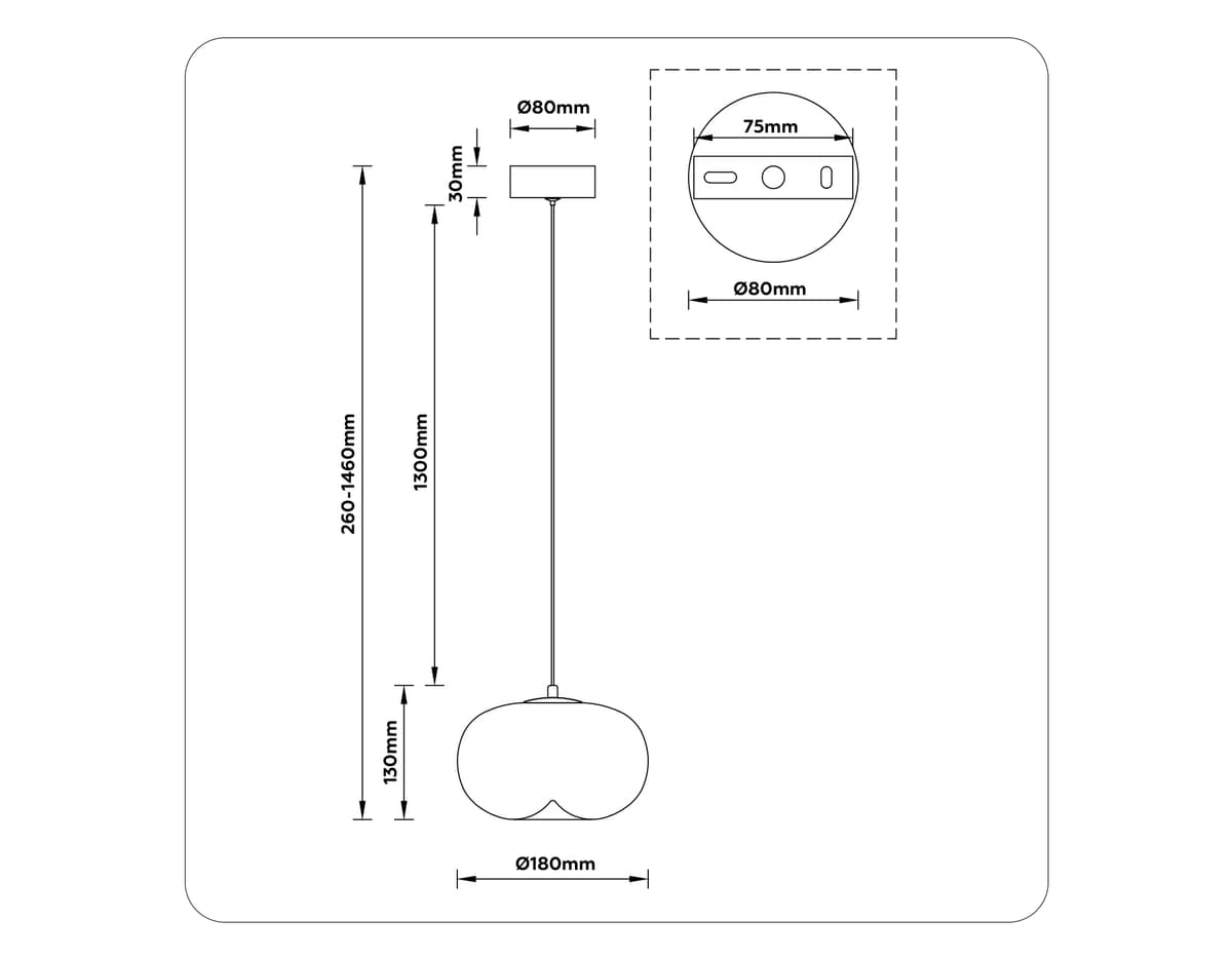 LH11081 WH/FR белый/белый матовый 4W 3000K D180*130