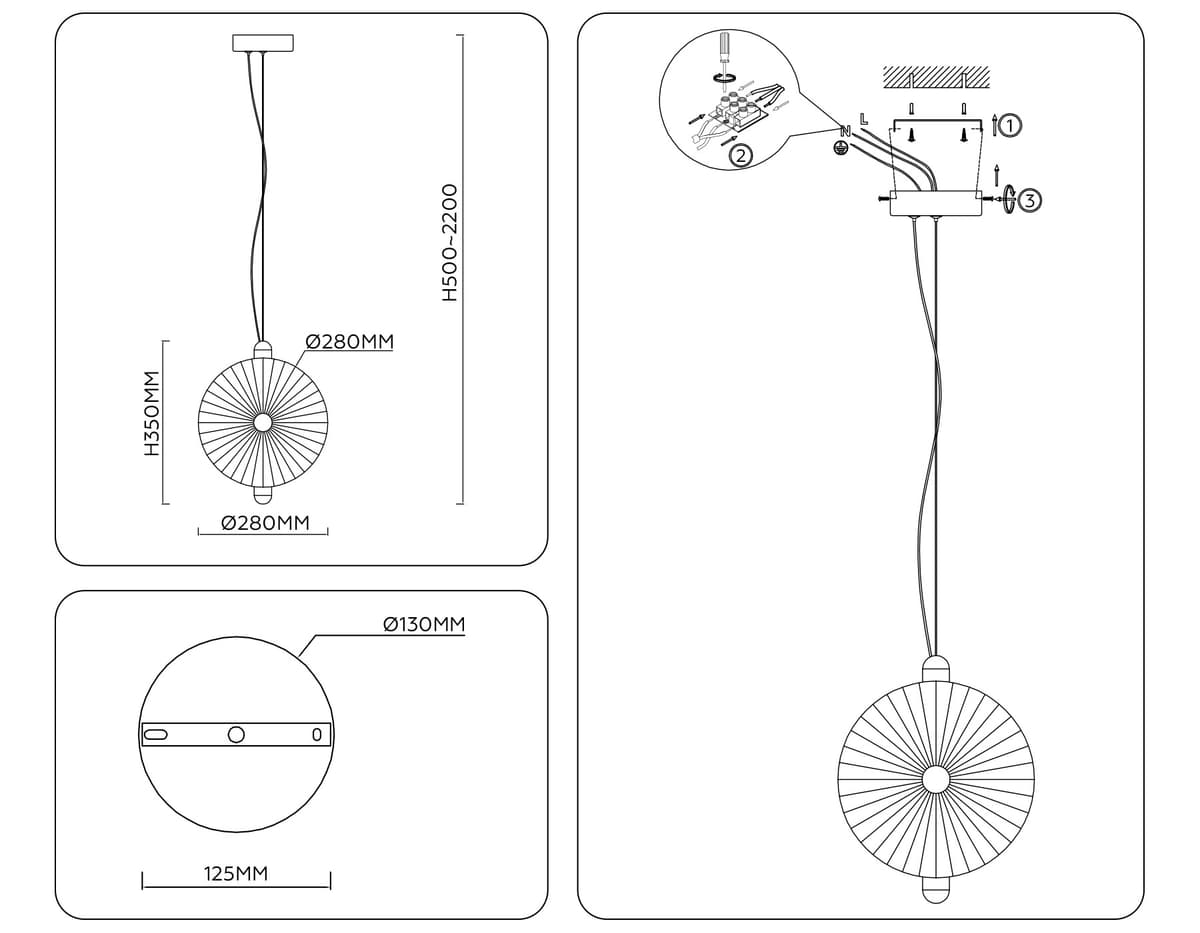 LH31145 СH/CL хром/прозрачный 13W 3000K 280*60*350
