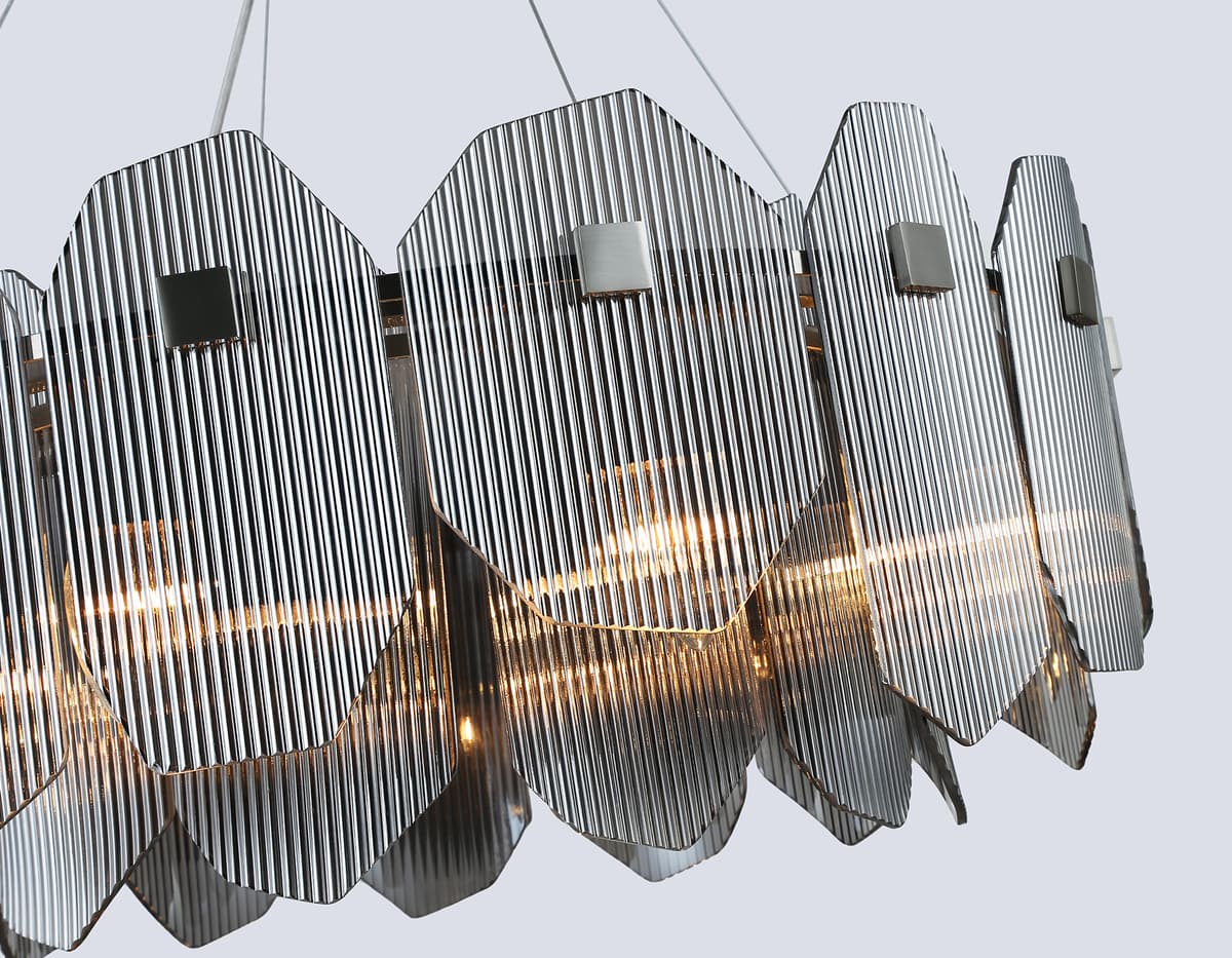 LH31203/8 SN/SM сатин никель/дымчатый E14*8 max 40W D650*270