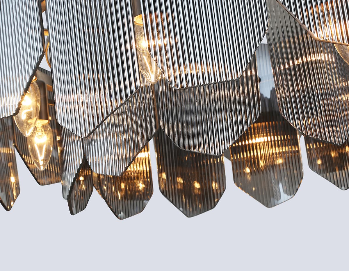 LH31203/8 SN/SM сатин никель/дымчатый E14*8 max 40W D650*270