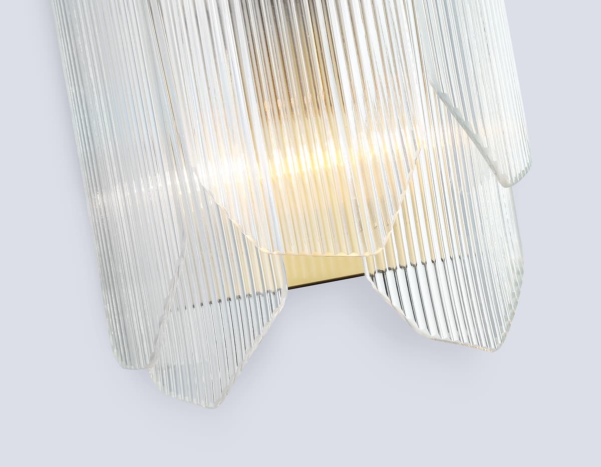 LH31257/2 BS/CL латунь/прозрачный E14*2 max 40W 220*150*270