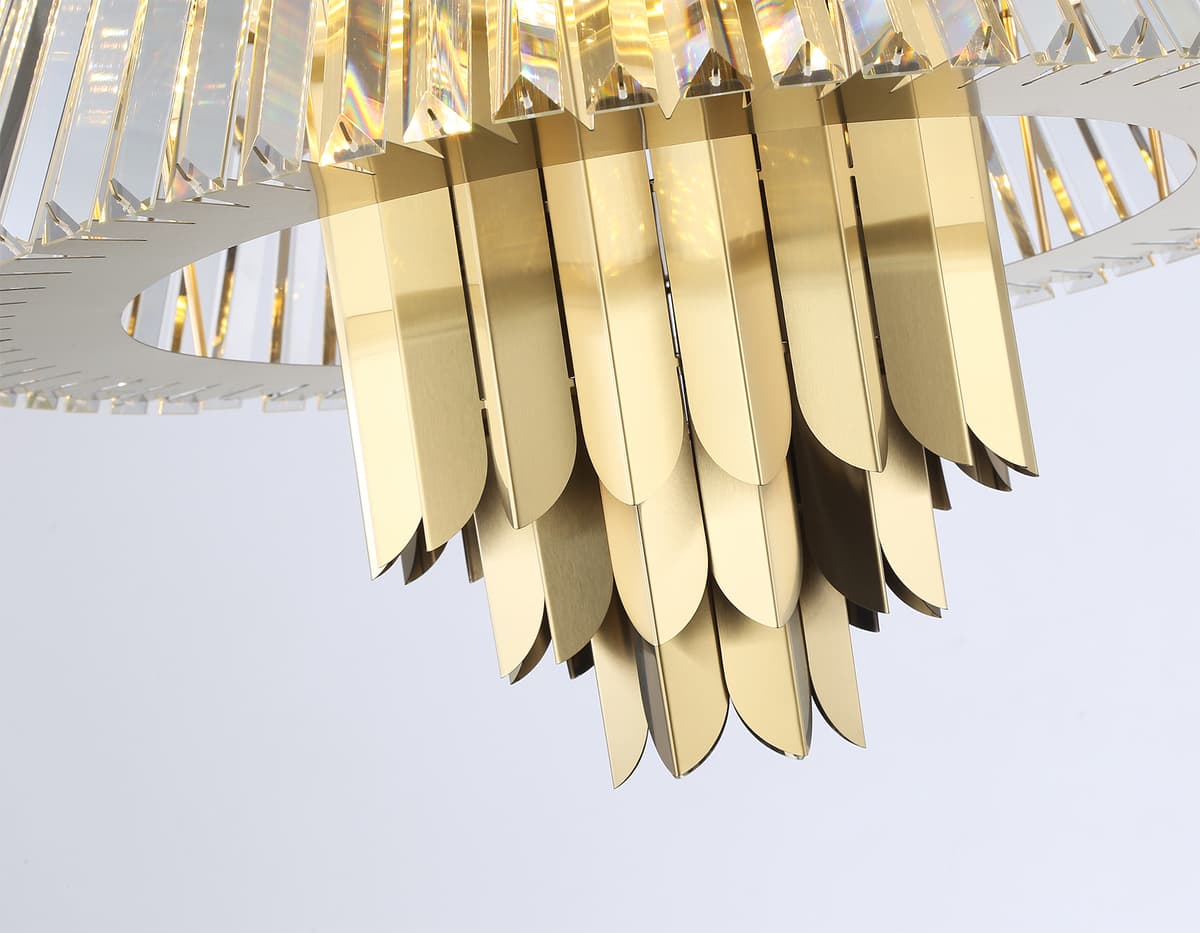 LH41017/12 BS/CL латунь/прозрачный E14*12 max 40W D560*660