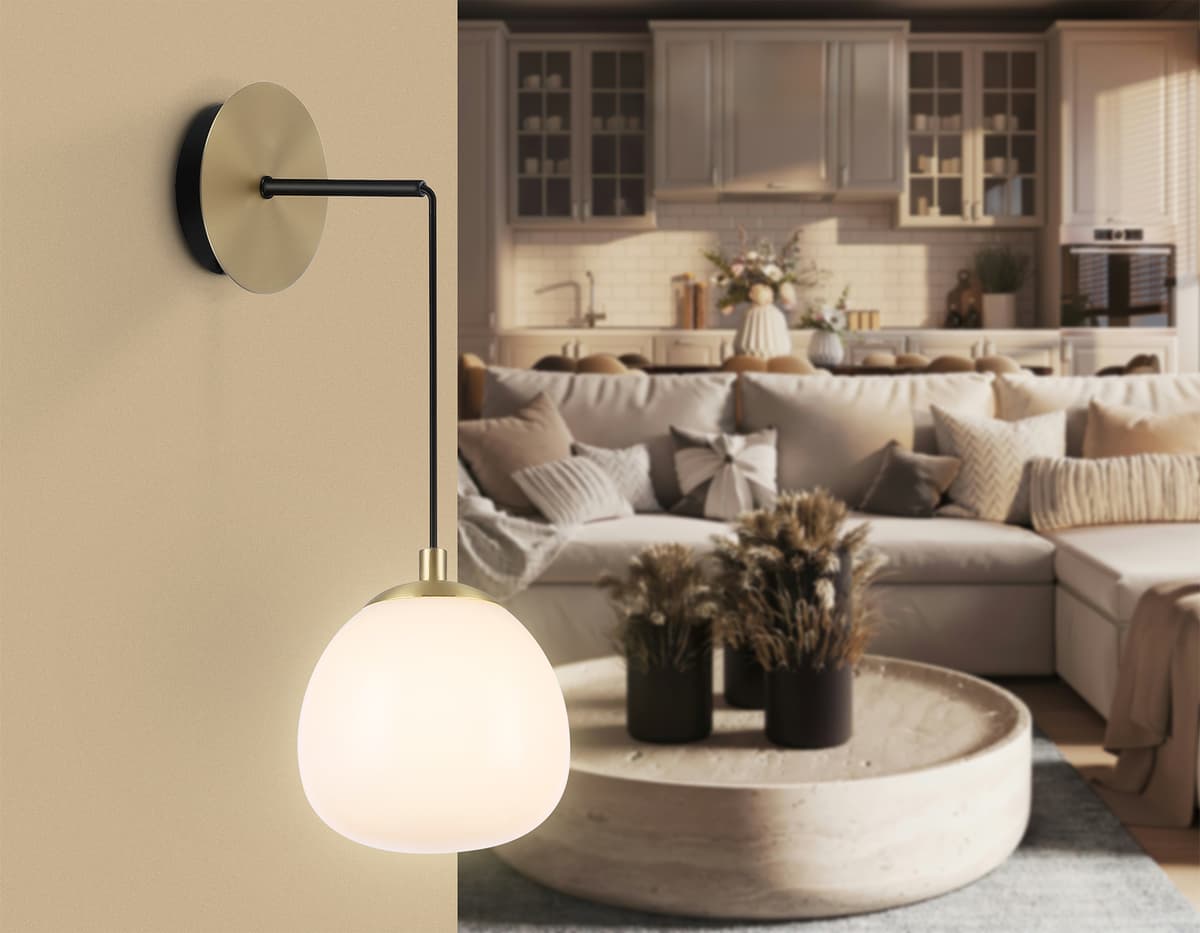 LH51005 SGD/BK/FR золотой песок/черный/белый матовый G9 max 28W 130*200*400