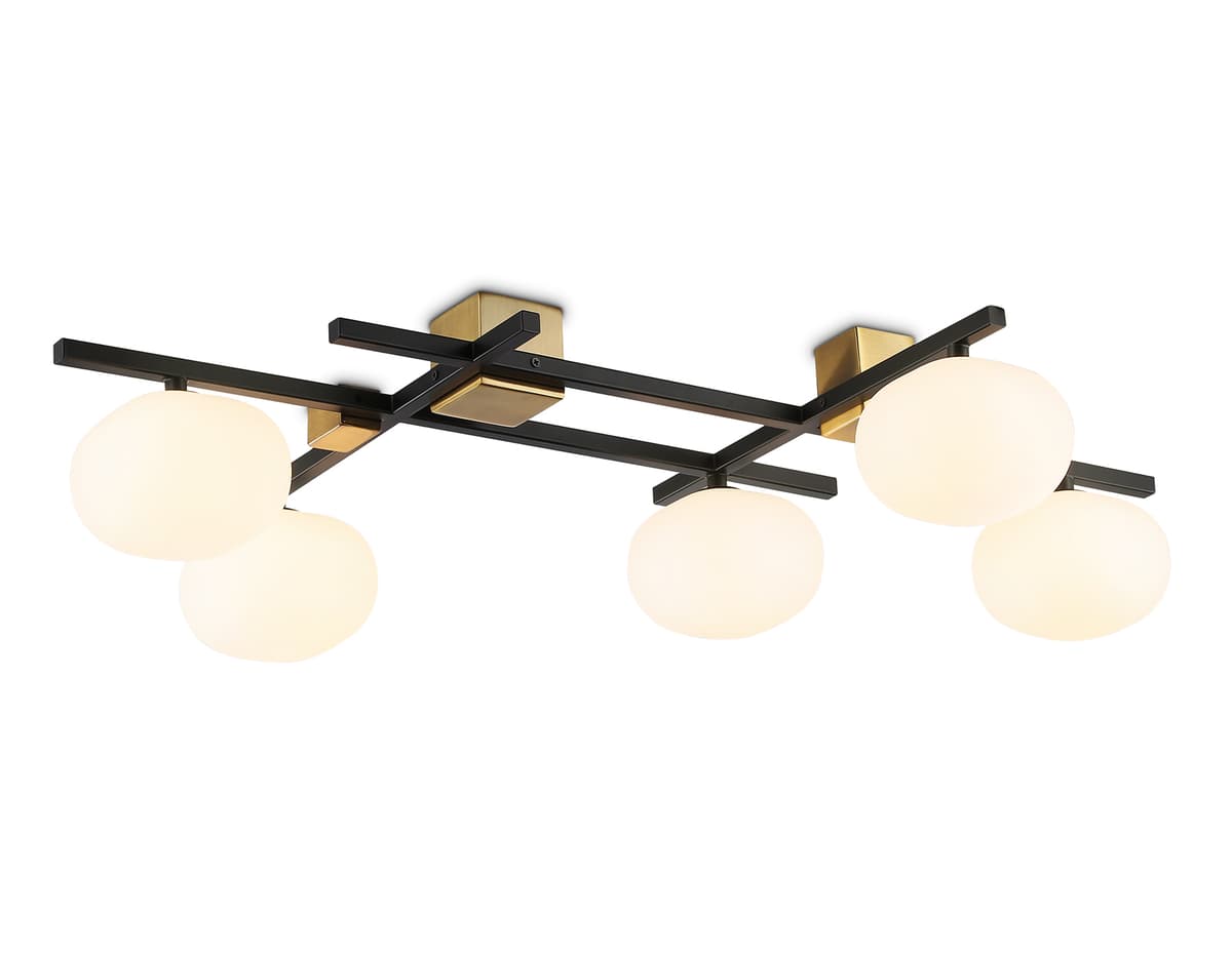 LH51015/5 BK/BS/FR черный/латунь/белый матовый G9*5 max 28W 800*560*170