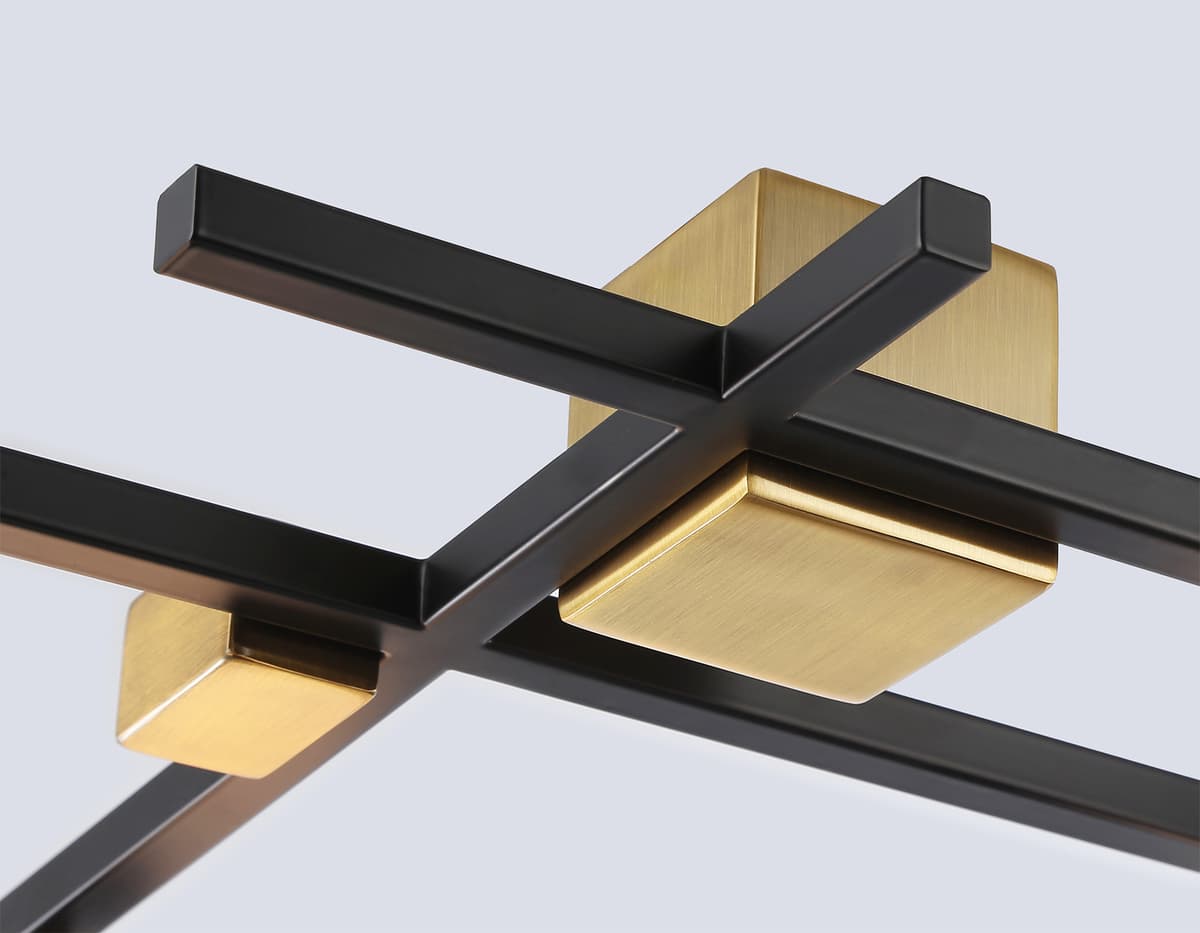 LH51015/5 BK/BS/FR черный/латунь/белый матовый G9*5 max 28W 800*560*170