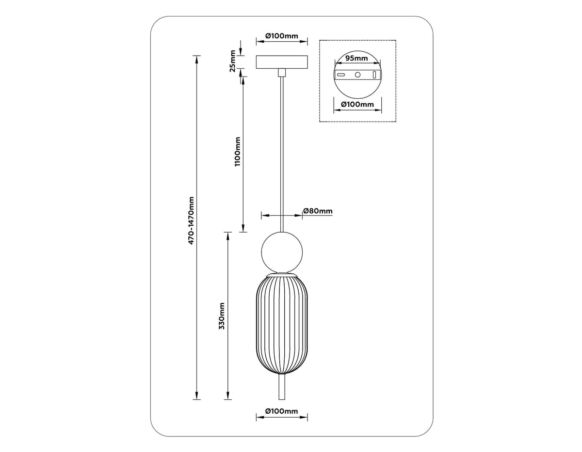 LH53101 BS/GR/FR латунь/серый/белый матовый G9 max 28W D100*330