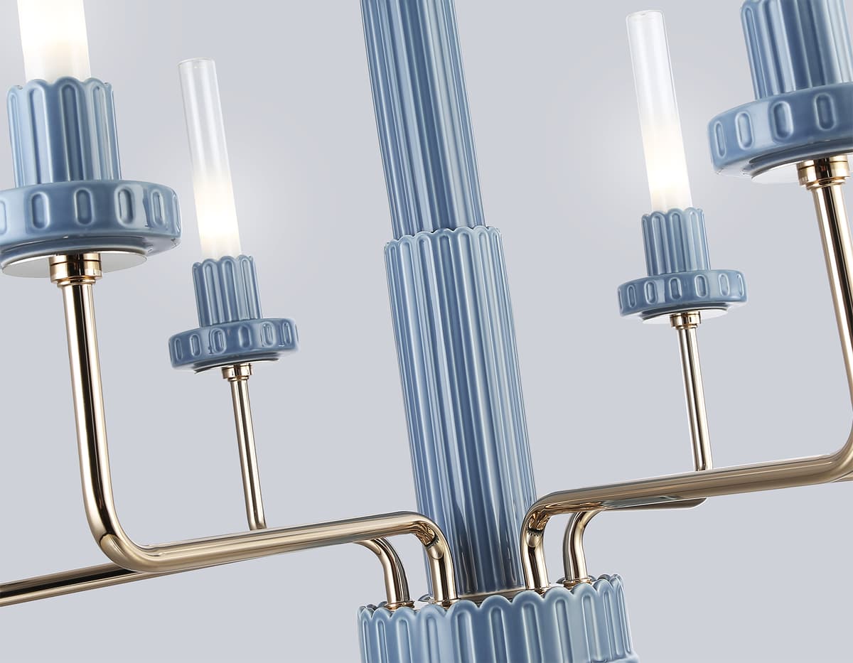 LH53124/6 GD/WH/GB золото/белый/серо-синий 10W 3000K D660*1120