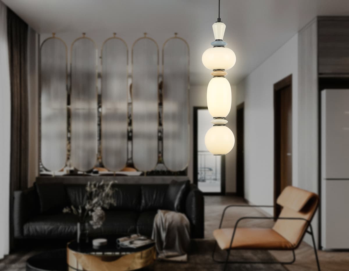 LH53142 BK/WH черный/белый 15W 3000K D140*1760