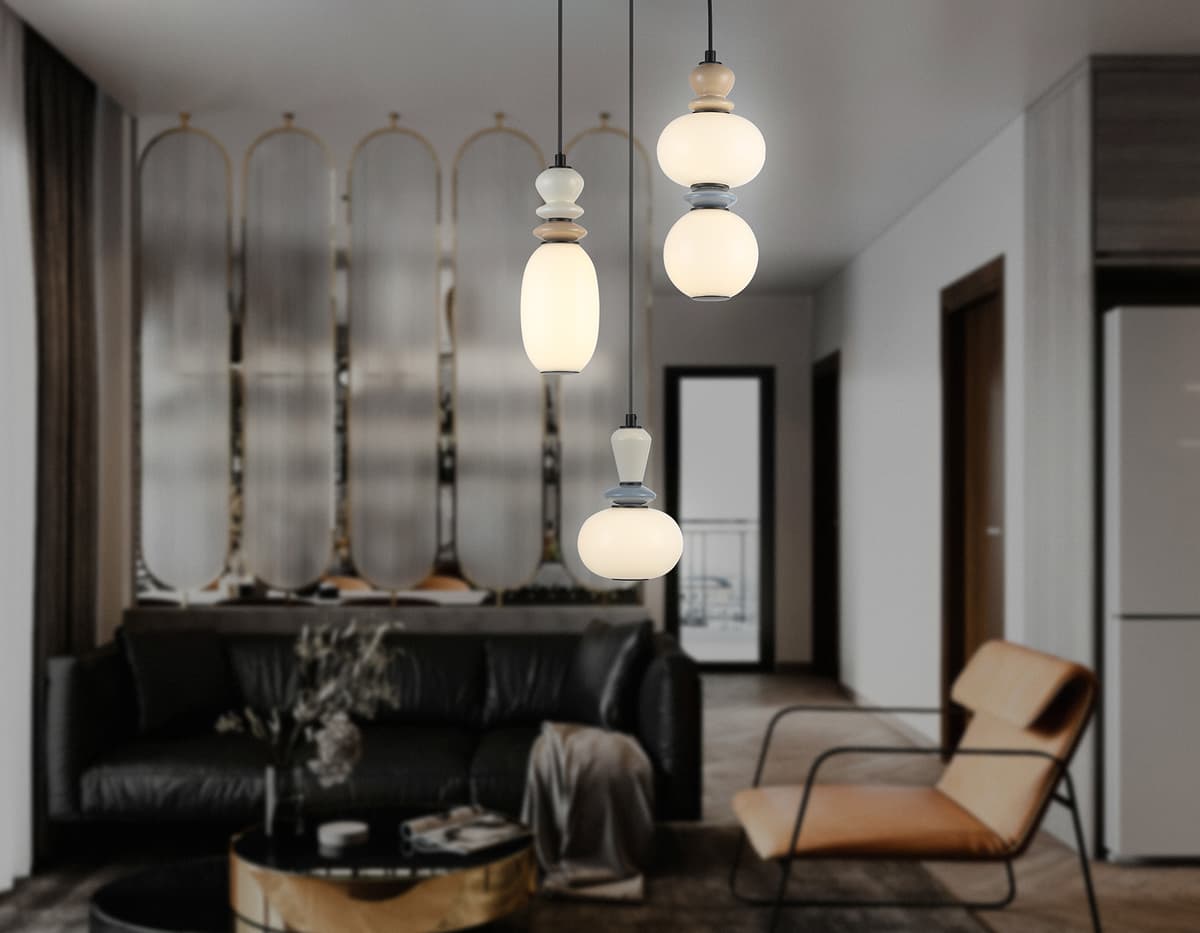 LH53143/3 BK/WH черный/белый 19W 3000K D330*1630