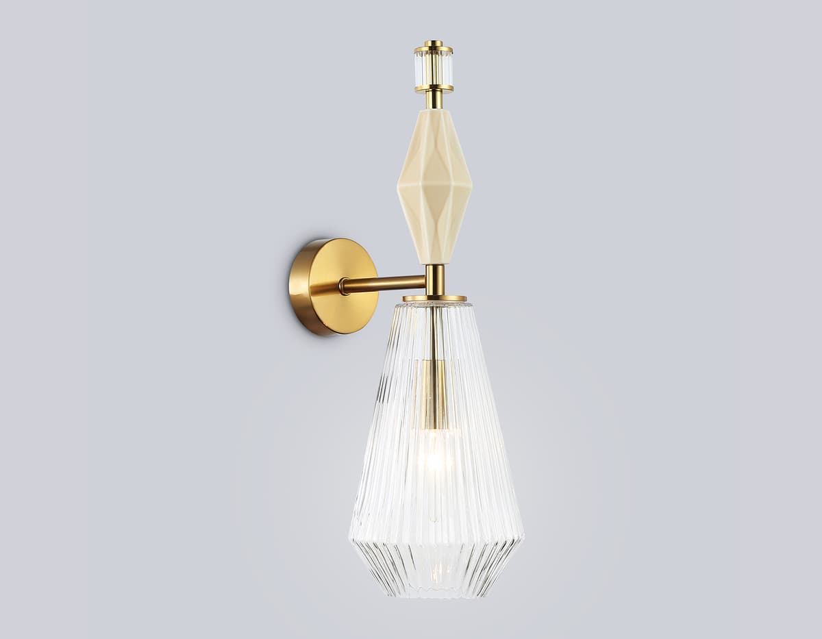 LH53185 BS/CL латунь/прозрачный E14 max 40W 200*140*430