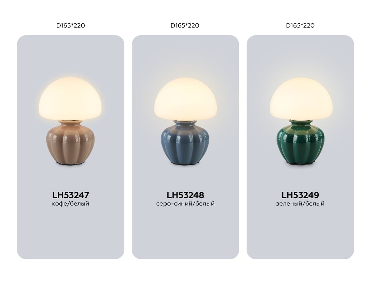 LH53248 GB/WH серо-синий/белый G9 max 28W D165*220