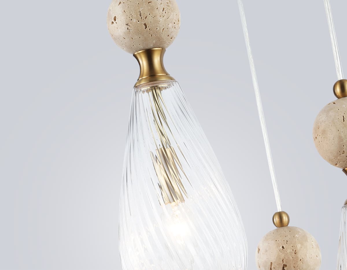 LH53284/3 BS/CL латунь/прозрачный E14*3 max 40W D335*2150