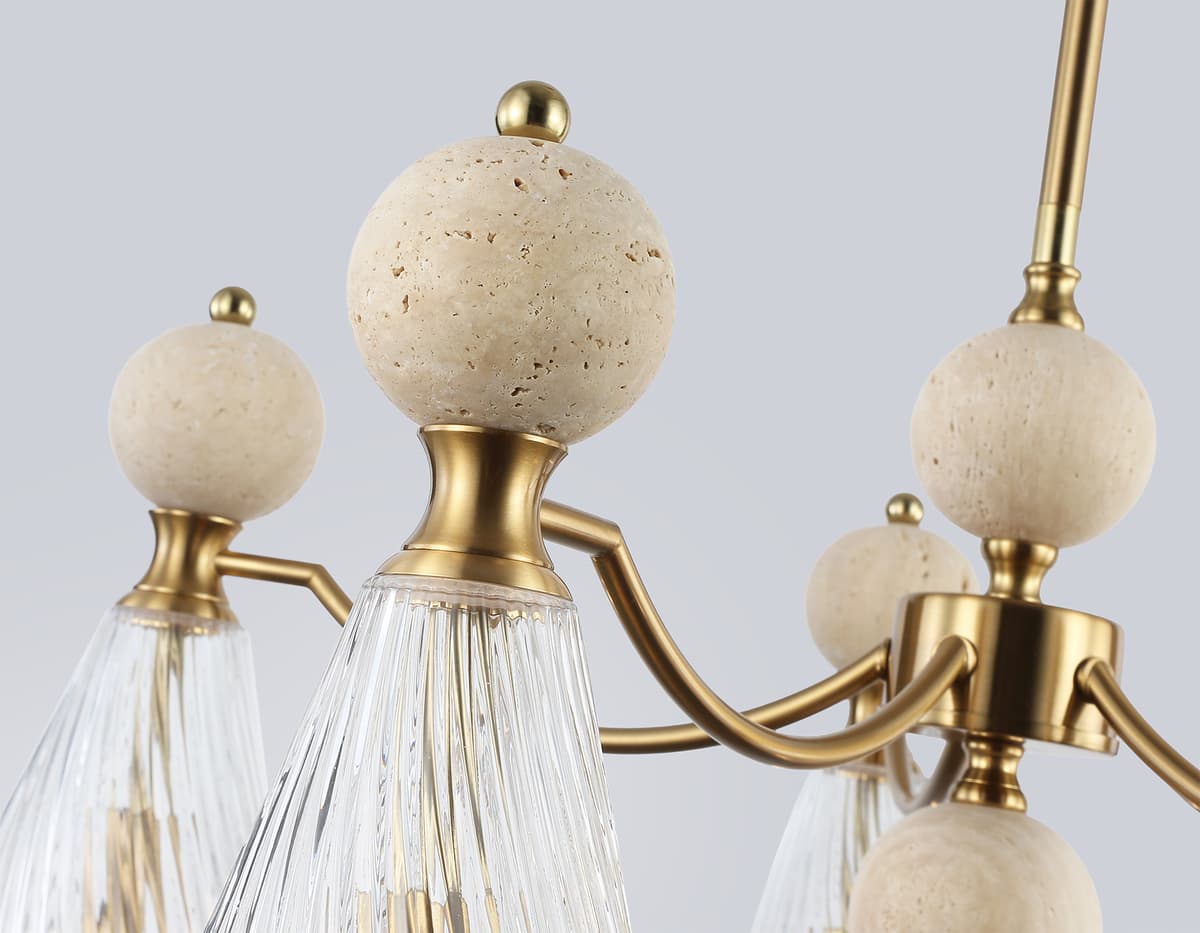 LH53286/5 BS/CL латунь/прозрачный E14*5 max 40W D675*900